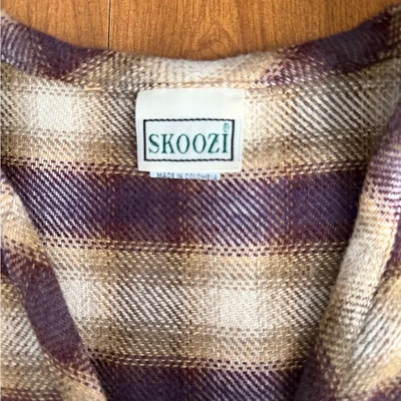 Vintage Plaid Wool Blend Button Front Vest Earth Tone Layered Folk Style - Picture 12 of 15